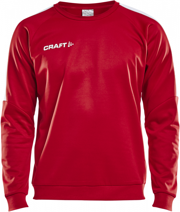 Craft - Progress R-Neck Sweather Youth - Rosso & bianco