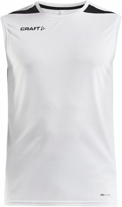 Craft - Pro Control Impact Sleeveless Tee Jr - White & black